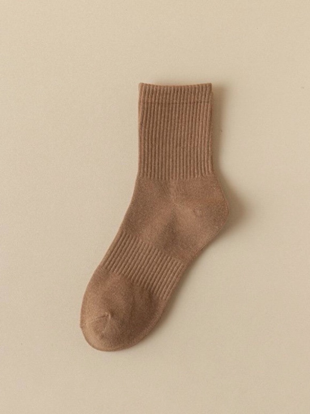 6 Pack Ankle cotton Socks 6-10 Coffee Milk Brown